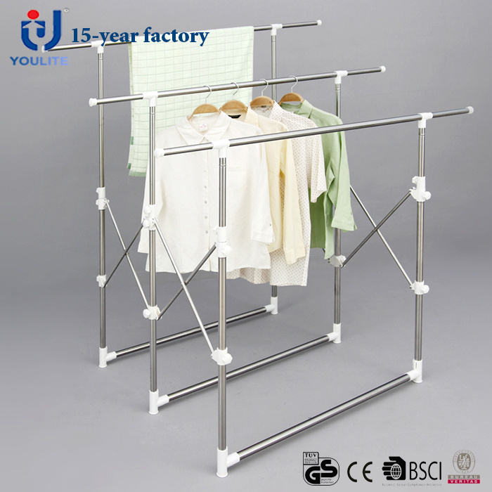 Stainless Steel Multi-Bar Telescopic Clothes Hanger