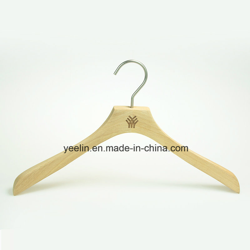 Durable Wooden Cloth Hanger Beech Wood Coat Hanger (YL-yw08)