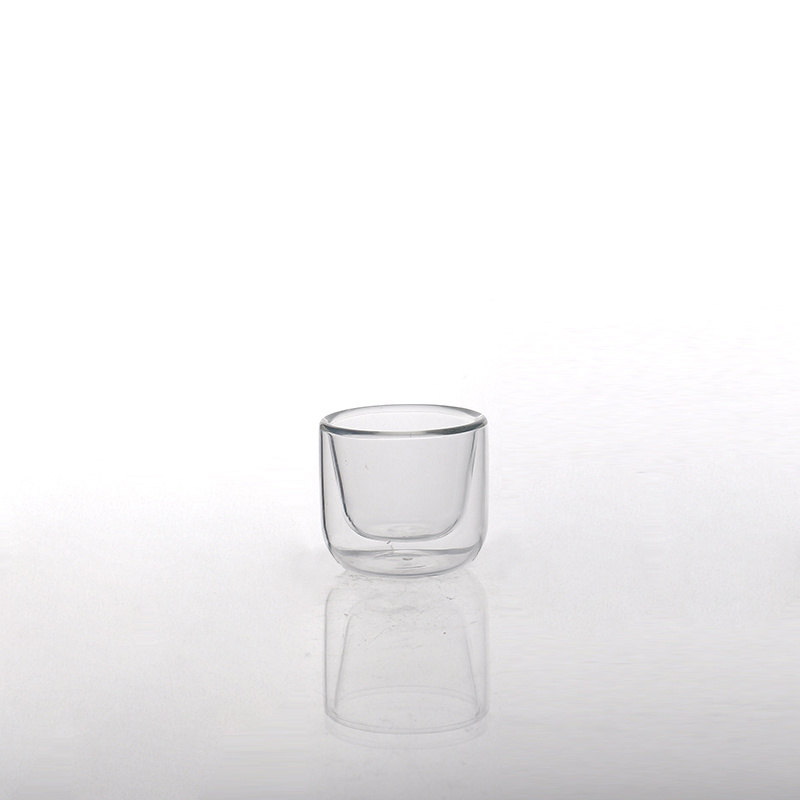 Small Size Borosilicate Double Wall Glass Tea Cup