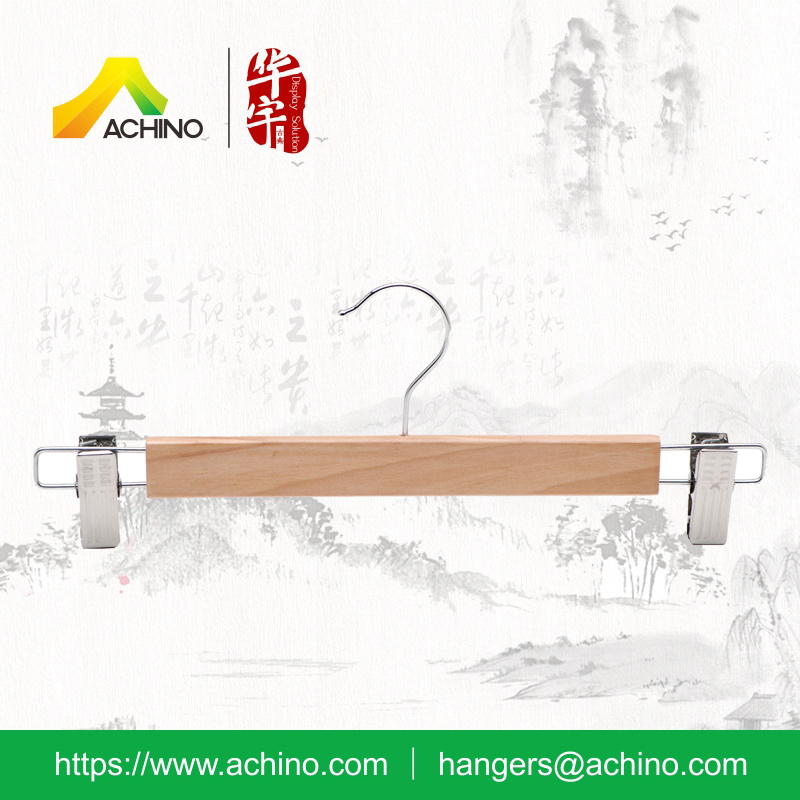 Wooden Pant Hanger with Adjustable Clips (WPSH002)