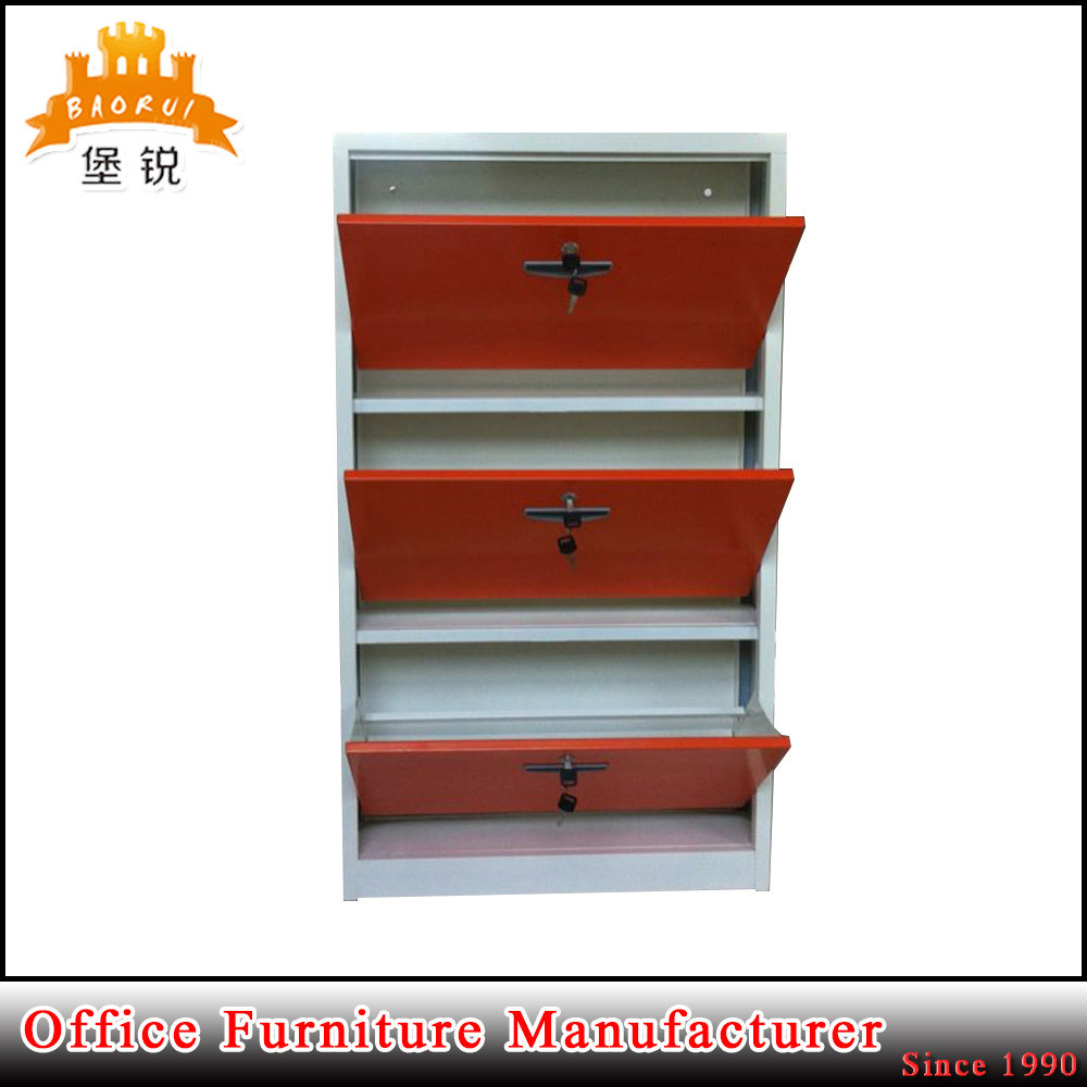 Modern Design Cheap Customized 3-Drawer Steel Shoes Cabinet