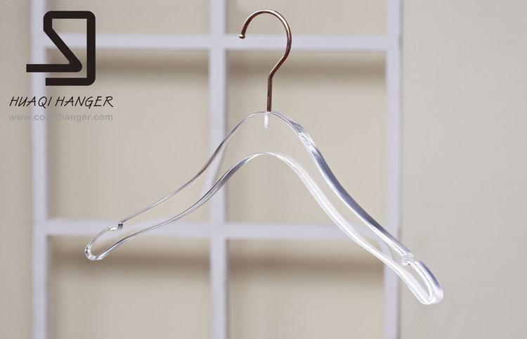 Transparent Acrylic Clothes Hanger, Hot Sell Garment Hanger