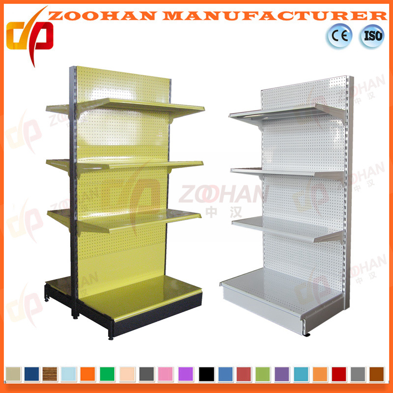 Sale Customized Supermarket Punched Back Panel Display Shelf (Zhs523)