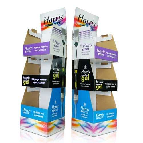 Cardboard Retail Standing Floor Display Rack