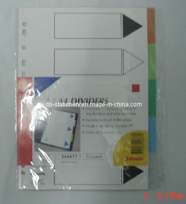 A4 PP 5 Tab Index Dividers / Plastic File Folder (B3108)