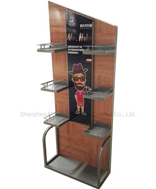 New Design Floor Standing Commercial Wine Metal Display Rack