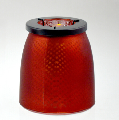 Red Candle Holder with Stars