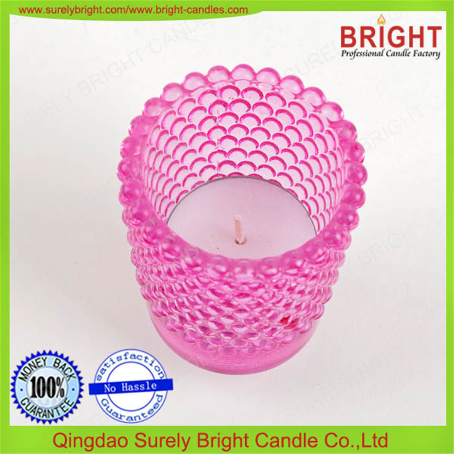Colorful Glass Jar Candles for Store Promotion