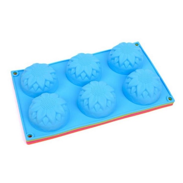 Eco-Friendly Silicone Mold Round Cake 6 Cup Flower Shape Cake Mould