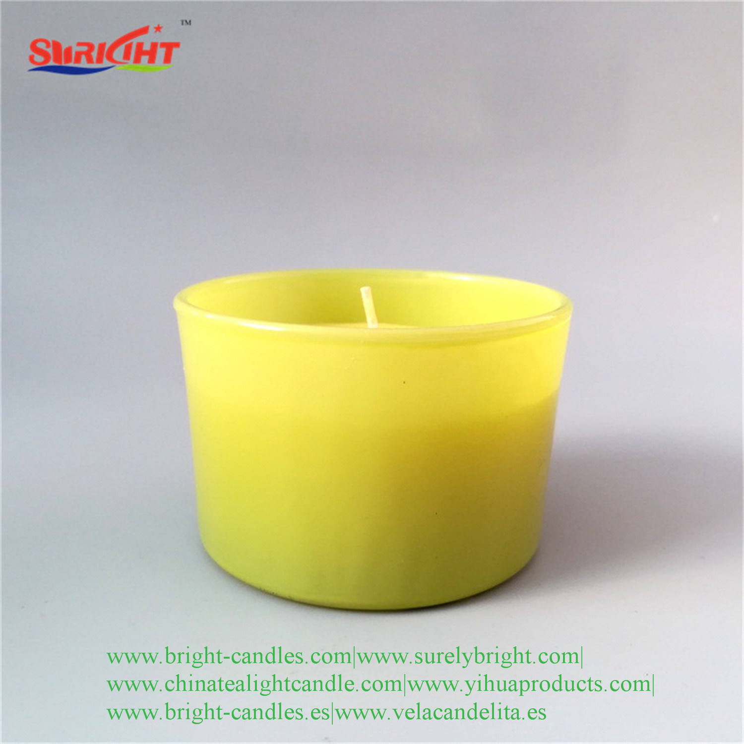 Yellow Small Sunflower Scent Glass Jar Candle for Promotion