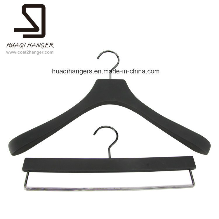 Suit Wooden Hanger with Top and Trousers