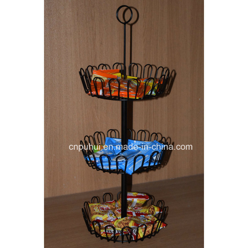 3 Layer Wire Counter Cookies Display Rack (PHY1061F)