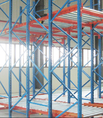 Q235 Steel Gravity Flow Pallet Rack for Warehouse Storage Solutions