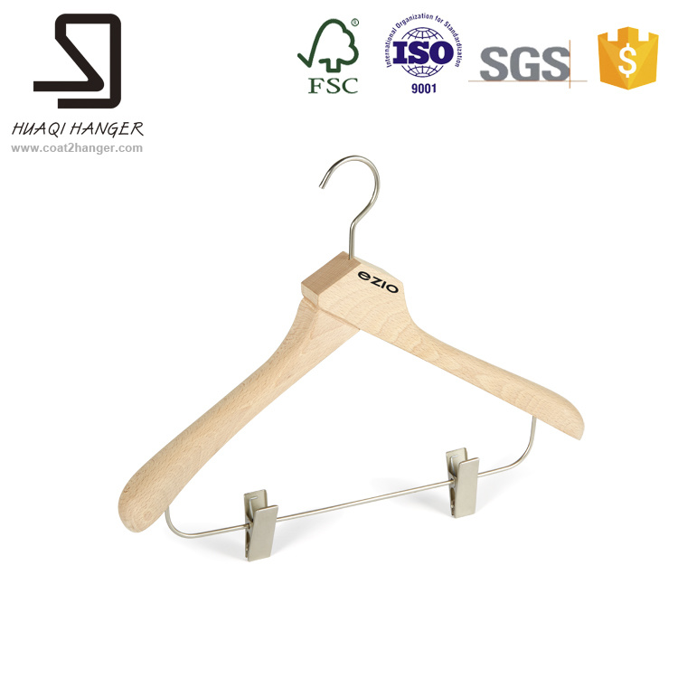 Natural Wood Hanger for Clothes Shop Display