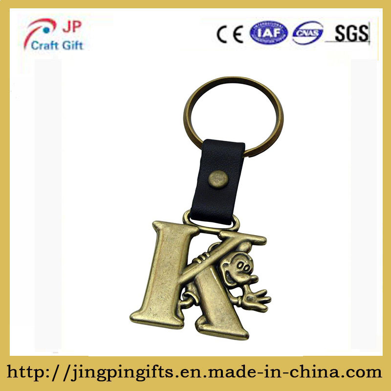 Mickey Mouse Letter K Brass Key Chain