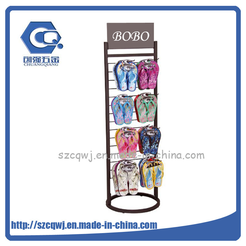 Capturing Customers Metal Hooks Slippers Shoe Store Display Rack for Supermarket