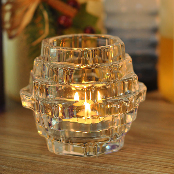 Pyramidal Votive Glass Candle Holder