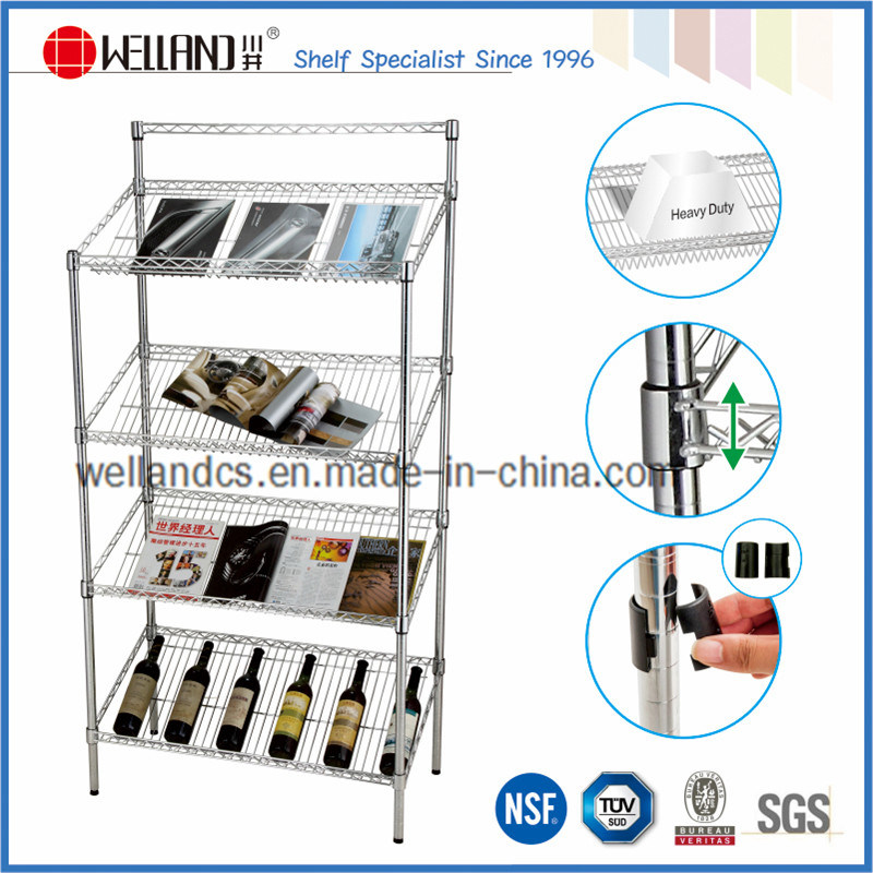 Adjustable Commecial Slanted Exhibition/Magazine Display Rack Shelving (CJ-A1197)