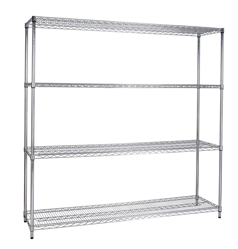 Large 4 Shelves Adjustable Heavy Duty Steel Industrial Pallet Storage Wire Rack System