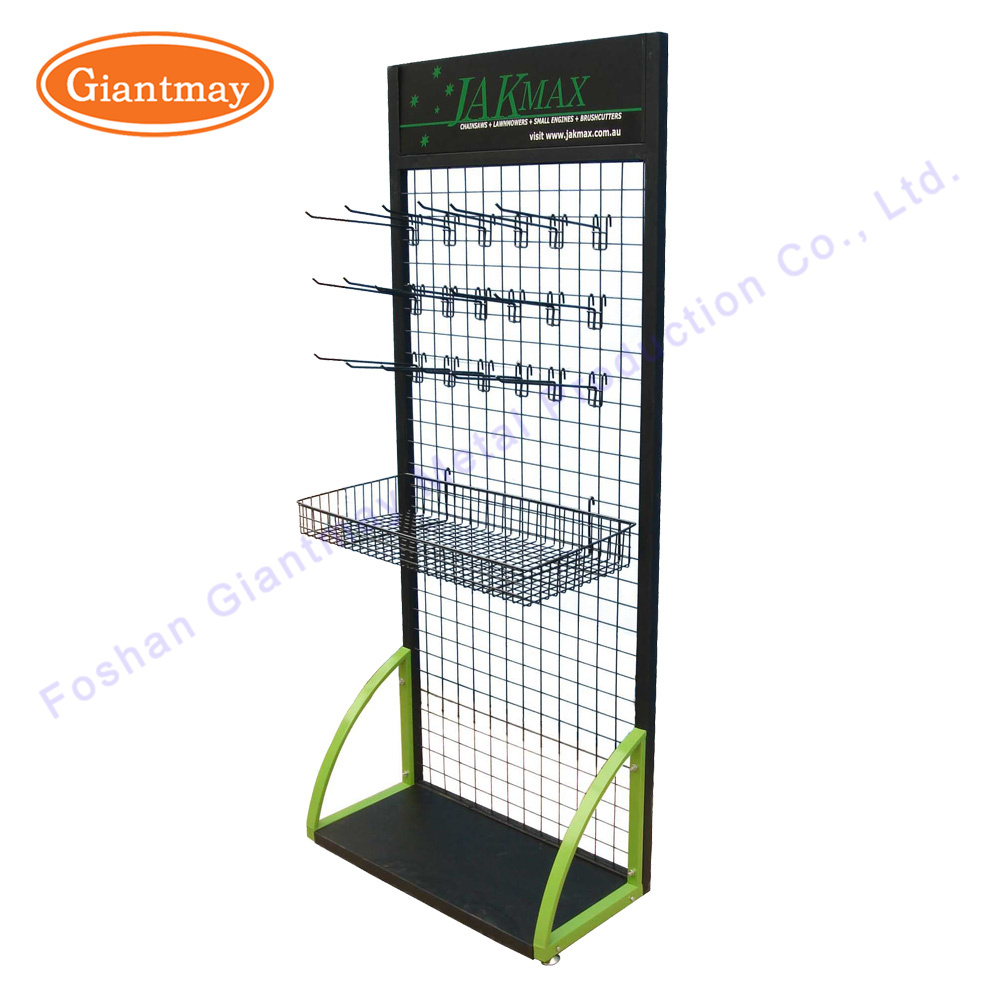 Powder Coating Floor Standing Wire Hanging Display Rack