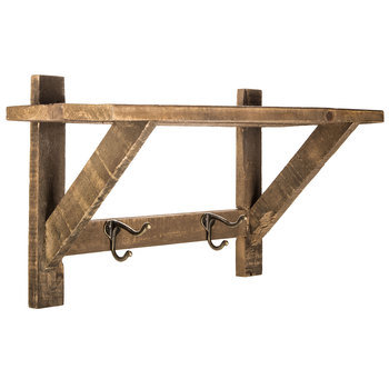 Cafe Furniture Gray Industrial Barnwood Shelf