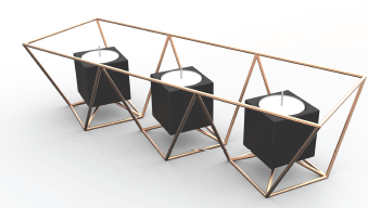 Geometry Metal Candle Holder Rack