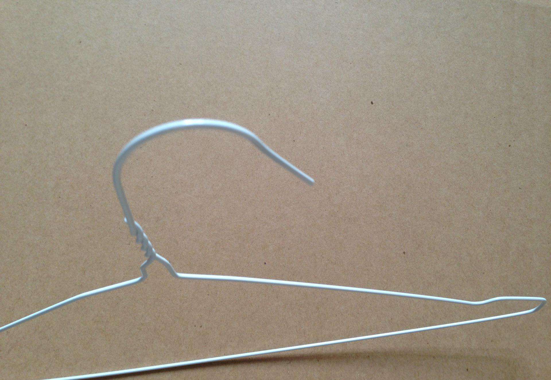 Pack of 50 White Metal Wire Clothes Coat Garment Hangers Hooks