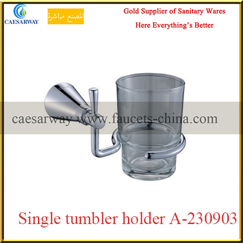 Sanitary Ware Bathroom Accessories Chrome Single Tumbler Holder