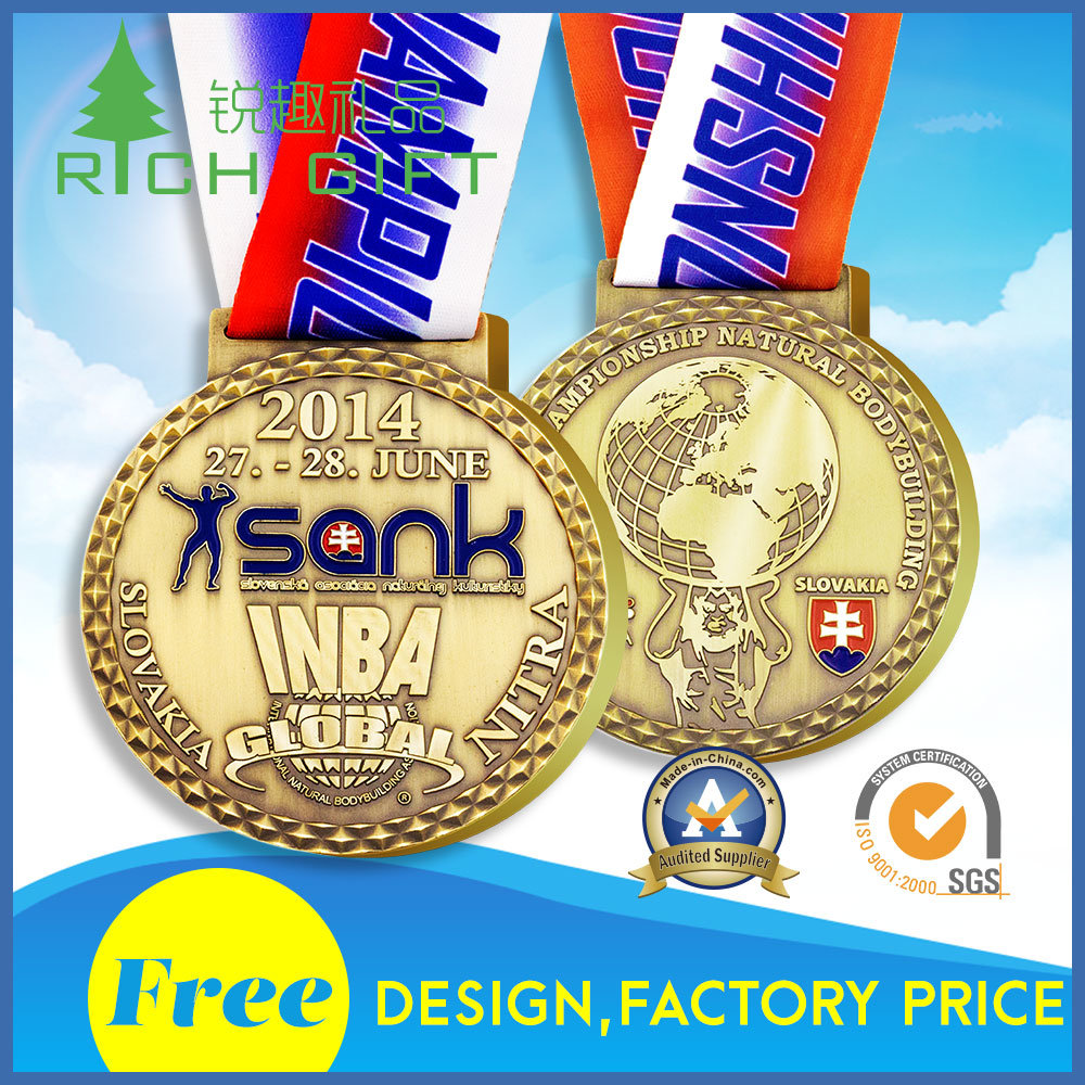 Supply Custom Zinc Alloy Craft Cup Customised Medals/Awards for Sports Events