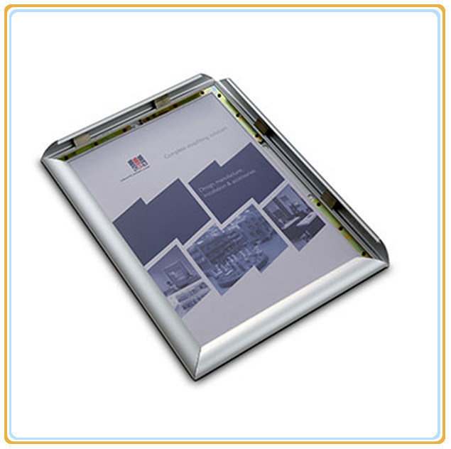 Silver Anodized Aluminum Extrusion Customized Snap Frame