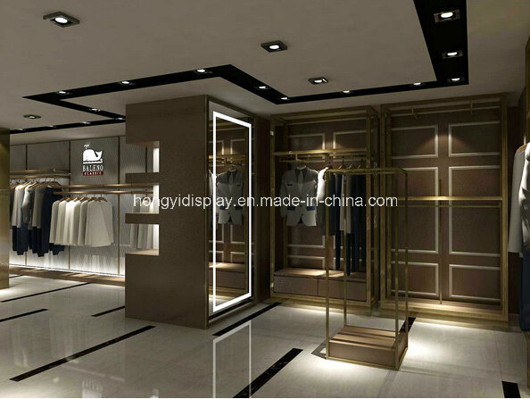 Fashion Garment Display Fixtures, Shopfitting for Men Clothing Retail Store