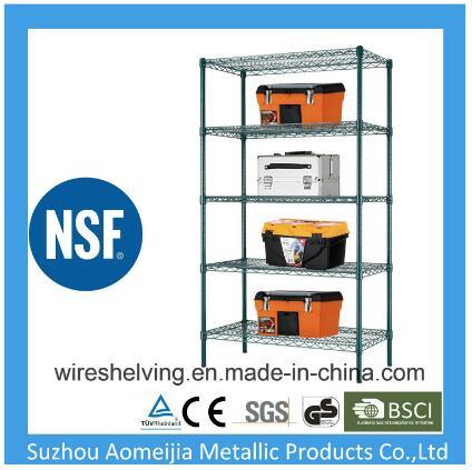 5-Tier Steel Shelving in Black Steel Shelves for Storage