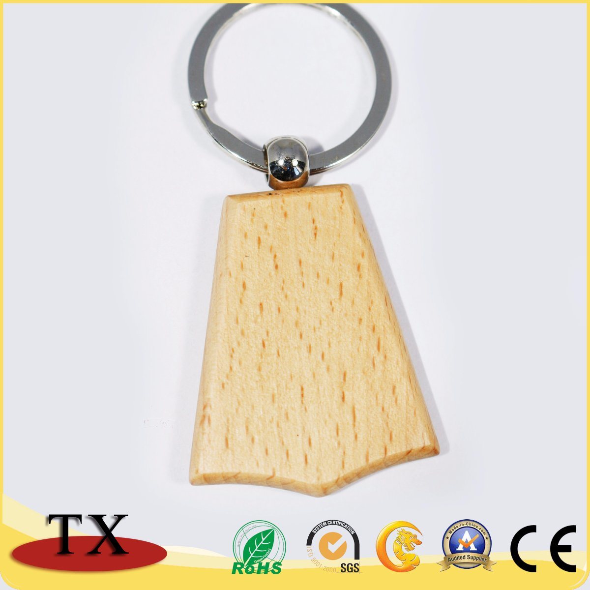 Best Gift DIY Blank Wooden Key Chain Wood Keychains