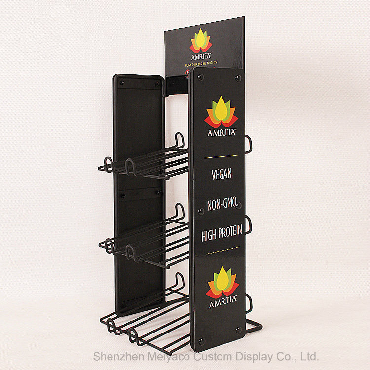 Custom Grocery Store Metal Wire Snacks Display Rack