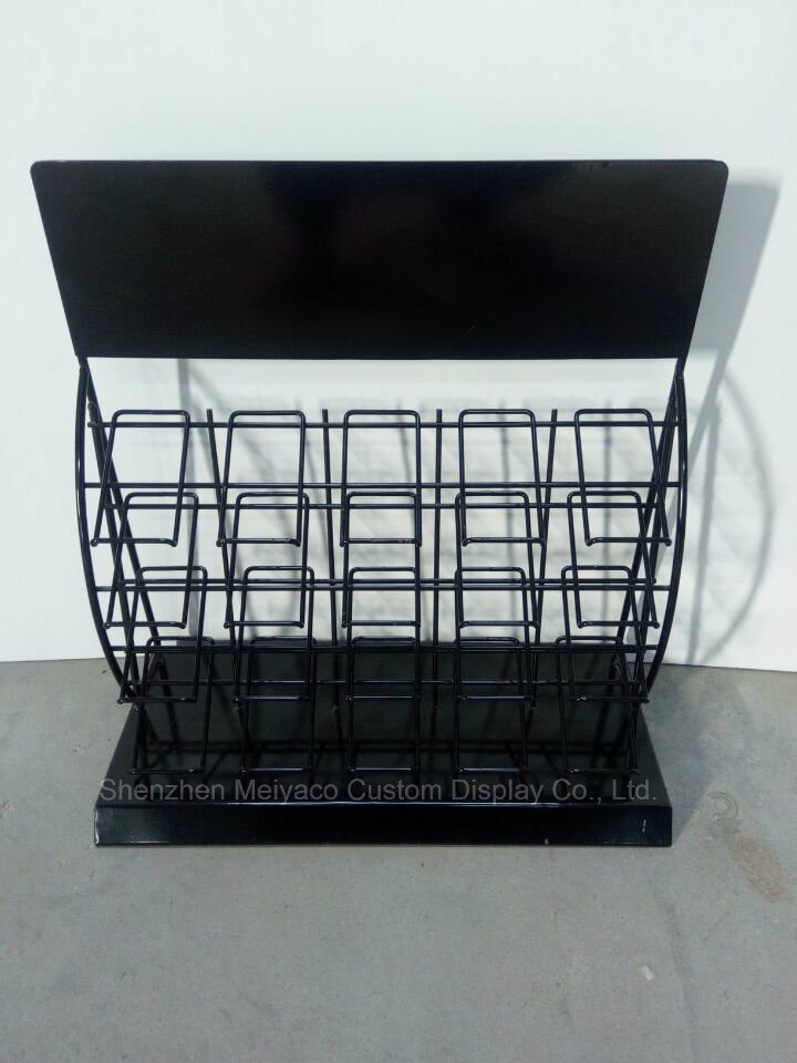 Black Powder Coated Metal Ceramic Wall Rack Ceramic Tile Display Stand