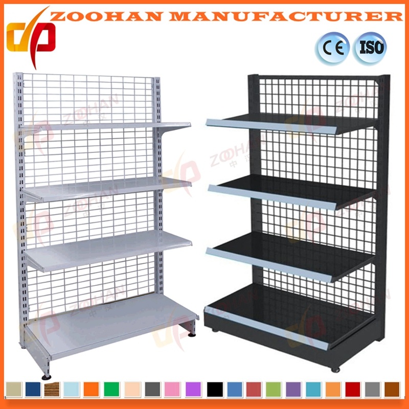 Steel Store Shelf Wire Mesh Back Panel Supermarket Shelving (Zhs21)