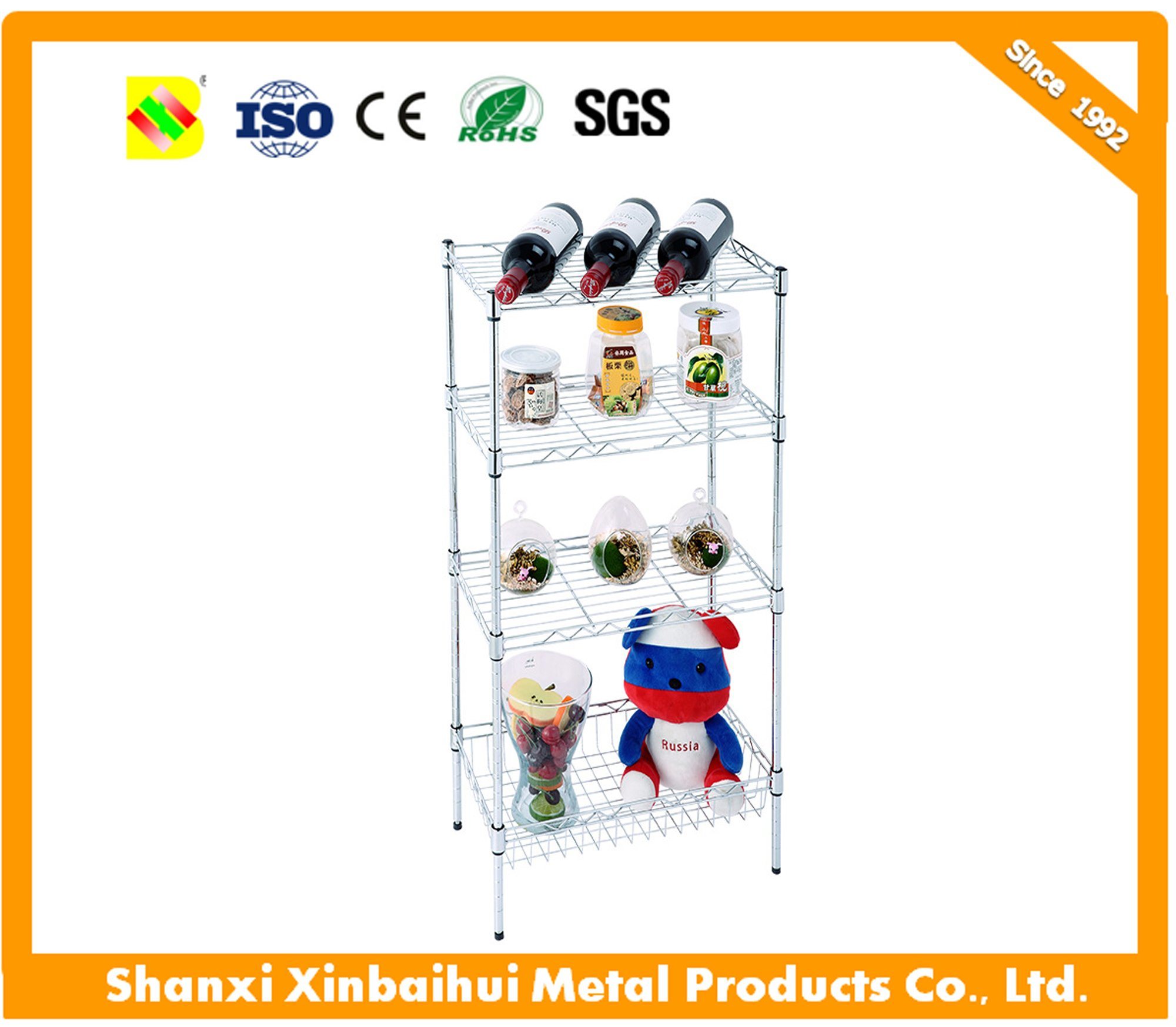 Metal Shelving Steel Wire Frame Rack