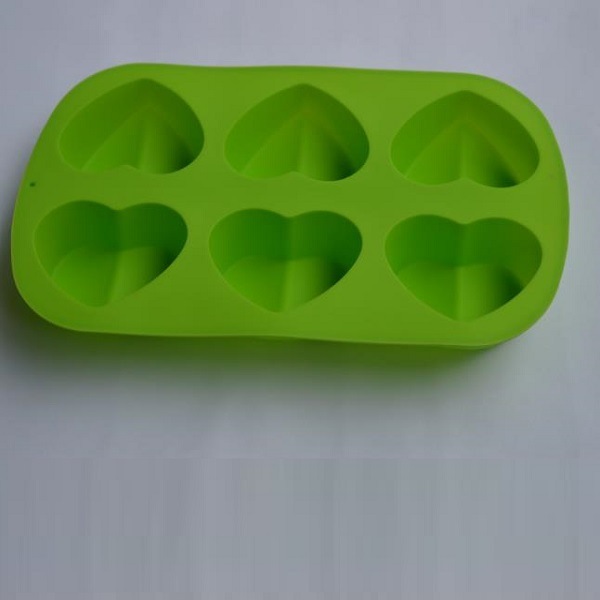 6 Cavities Non-Stick Silicone Baking Mold for Cup Cakes Mini Cakes Chocolate