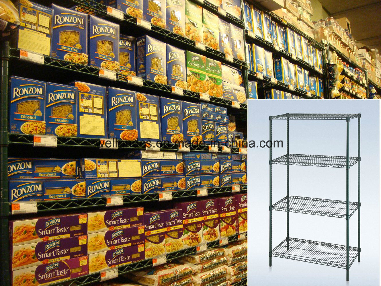 Standard Heavy Duty Commercial Supermarket Store Display Rack Shelf