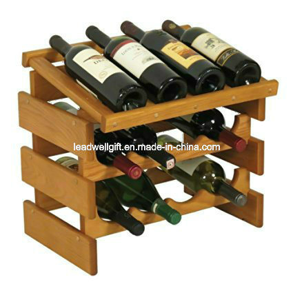 12 Wine Rack with Display Top Quad Row Wine Holder