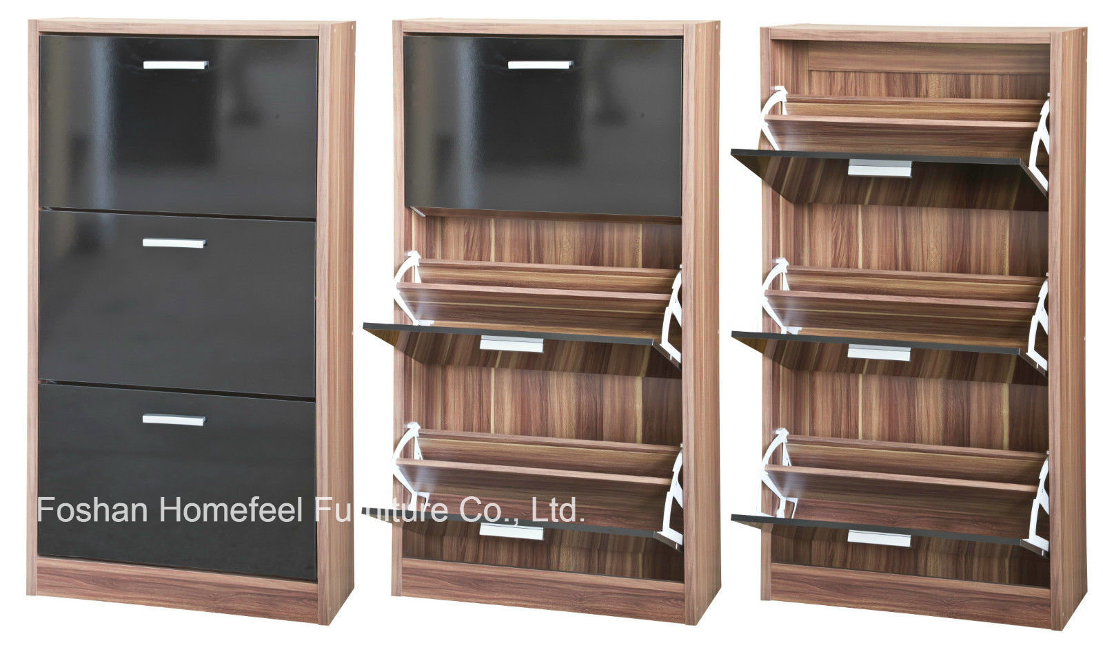 3 Drawers High Gloss Convenient Shoe Cabinet (HHSR01BT)