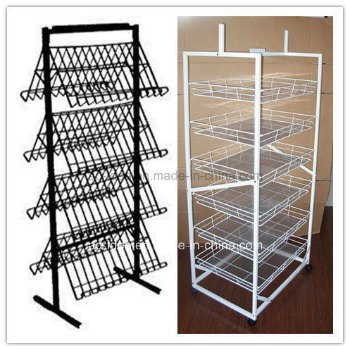 Folding Retail Store Floor Standing Display Metal Racks