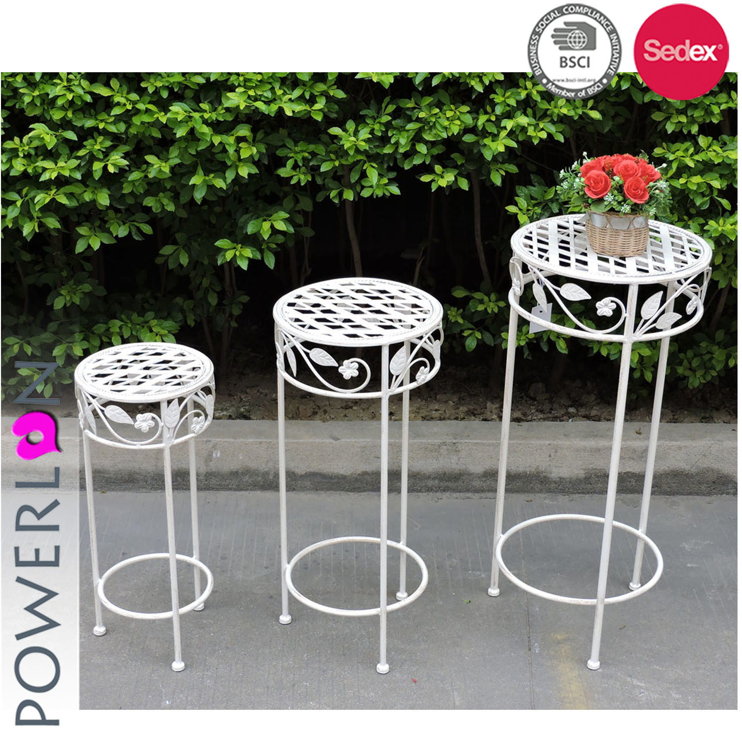 Garden Decoration S/3 Flower Display Planter Stand