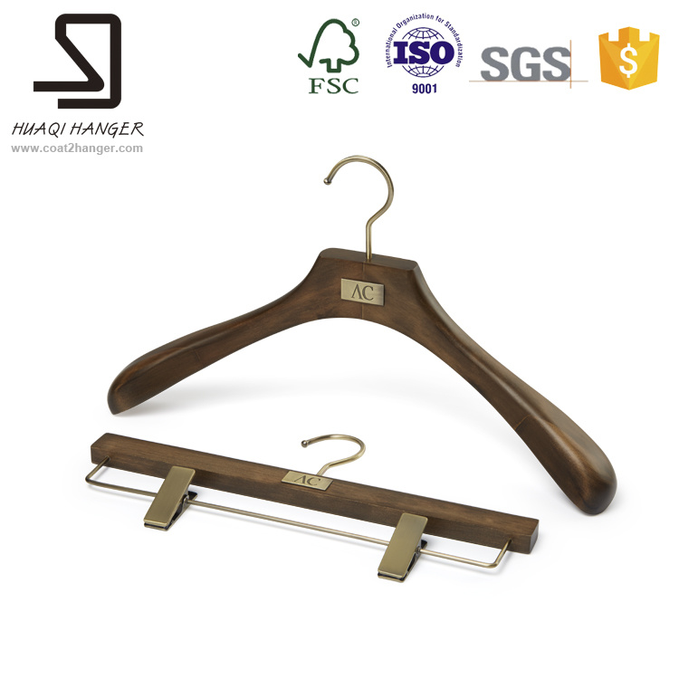 Antique Wooden Clothes Hanger for Men, Wooden Pants Hanger