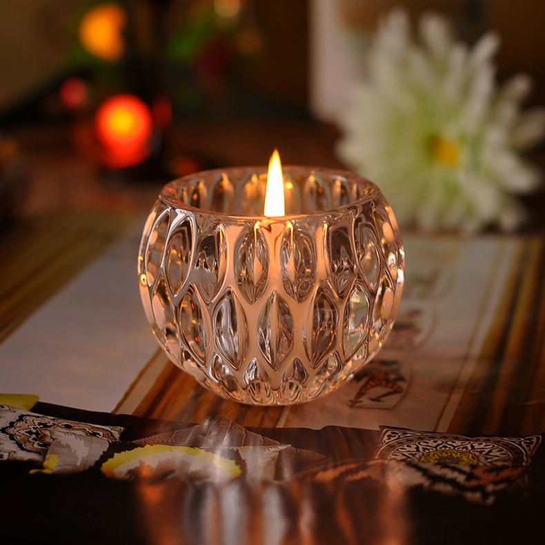 Ion Electroplating Votive Glass Candle Holder