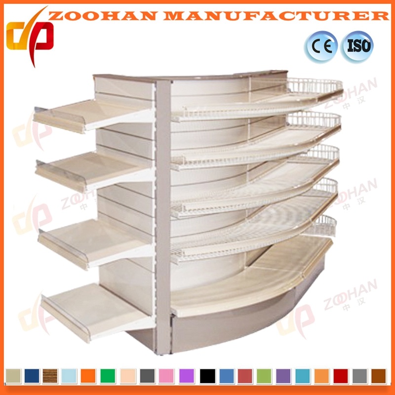 Metal Industrial Wall Gondola Shelves Supermarket Retail Slatwall Shelving (Zhs373)