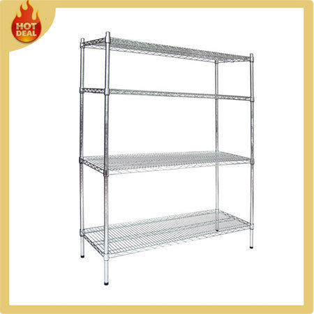 Chrome or Stainless Steel Storage Wire Mesh Shelving