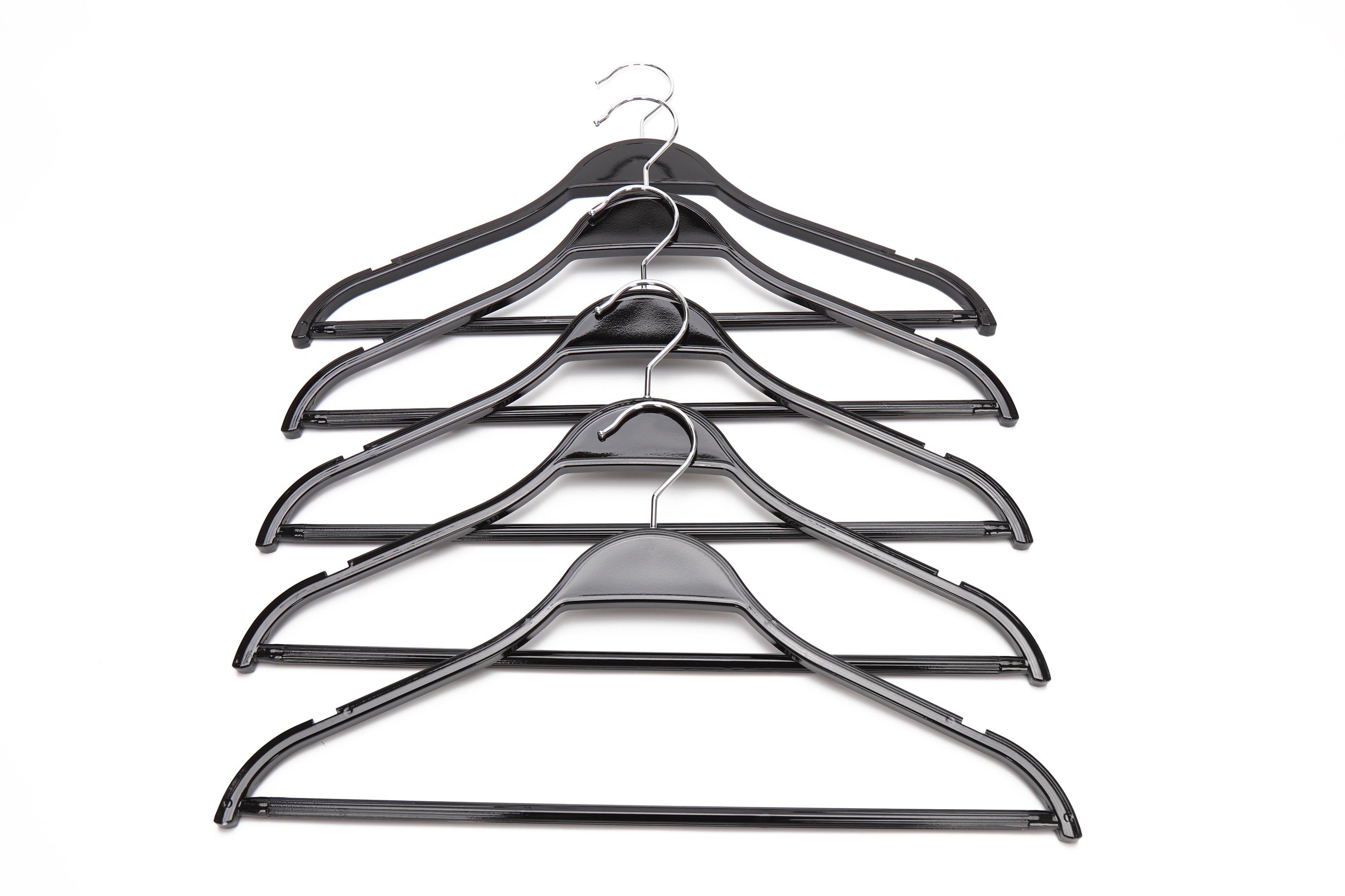 Most Popular Gold Black Plastic Garment Hanger for Clothes