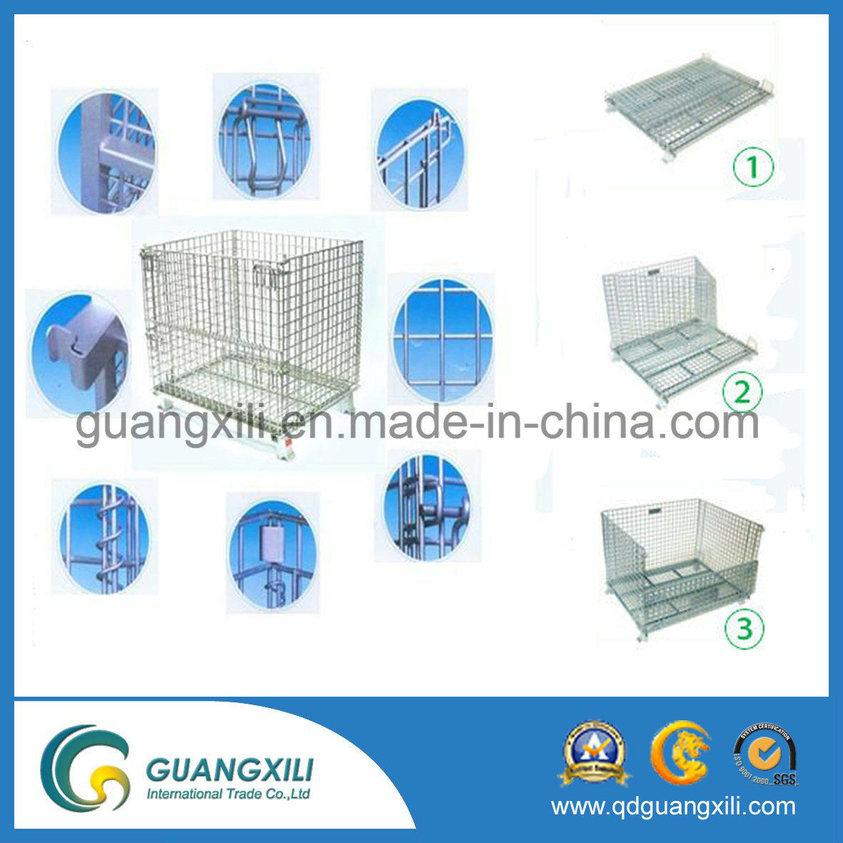 Warehouse Storage Heavy Duty Pallet Racking with Wire Mesh