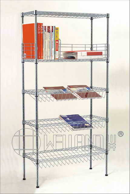 Adjustable Metal Display Wire Magazine Rack (CJ-B1119)